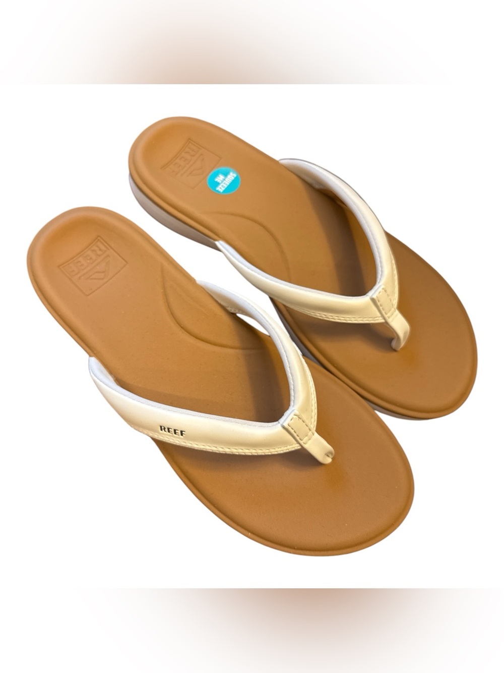 Reef Cushion Cloud Flip Flops Thong Sandals White Womens 9